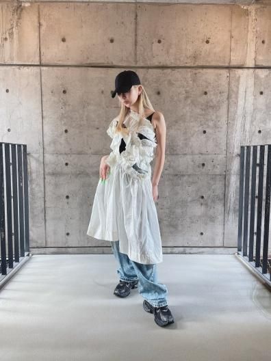 HOUGA kiki frill dress ホウガ キキ フリル ドレス 通販 取扱 HOUGA kiki frill dress ホウガ キキ フリル ドレス 通販 取扱