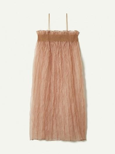 <img class='new_mark_img1' src='https://img.shop-pro.jp/img/new/icons16.gif' style='border:none;display:inline;margin:0px;padding:0px;width:auto;' />LEINWANDE  Recycle Organdy Pleats Dress 饤 ꥵ 󥸡 ץ꡼ ɥ쥹