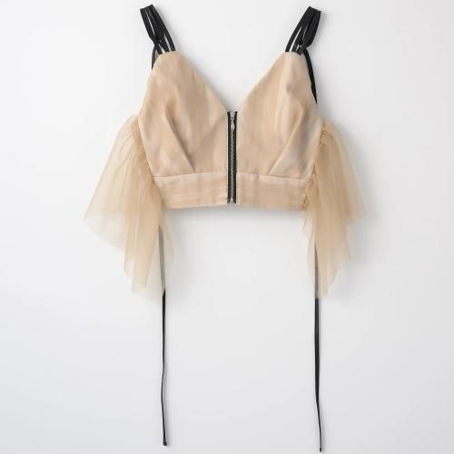 MURRAL ミューラル Flutter tulle bustier Flutter tulle bustier (Black)