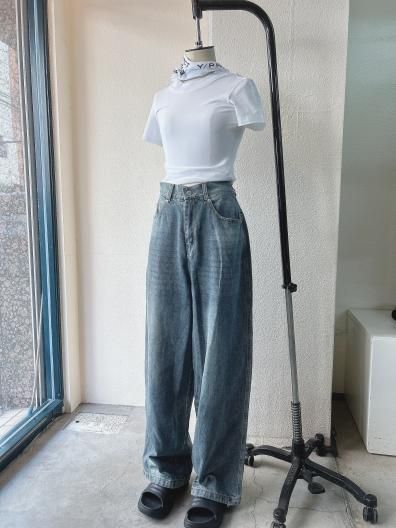 <img class='new_mark_img1' src='https://img.shop-pro.jp/img/new/icons16.gif' style='border:none;display:inline;margin:0px;padding:0px;width:auto;' />AR Damege Wide Leg Denim  ᡼ 磻ɥå ǥ˥