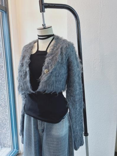 <img class='new_mark_img1' src='https://img.shop-pro.jp/img/new/icons16.gif' style='border:none;display:inline;margin:0px;padding:0px;width:auto;' />Determ Cropped Shaggy Cardigan ǥ åץ 㥮 ǥ