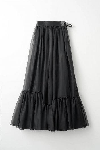 MURRAL Spacious sheer wrap skirt ߥ塼 ڥ㥹 å  