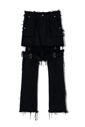 レビュー高評価の商品!の商品をすべて CONTROL VOLTAGE FILTER Skirt Denim Bondage Cutout Leg スカート