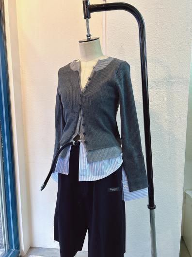 PERVERZE ストライプカーディガン PERVERZE Color Stripe Knit Cardigan