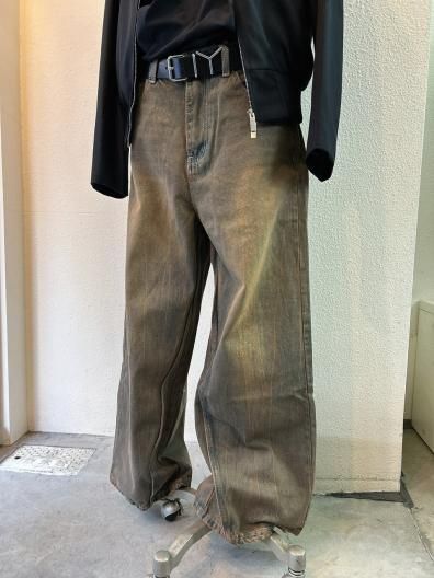 AR Wide Leg Dusty Denim  磻 å ƥ ǥ˥