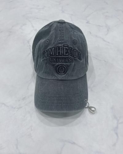 KIMHEKIM PEARL PIERCED BASEBALL CAP キムへキム パールピアス