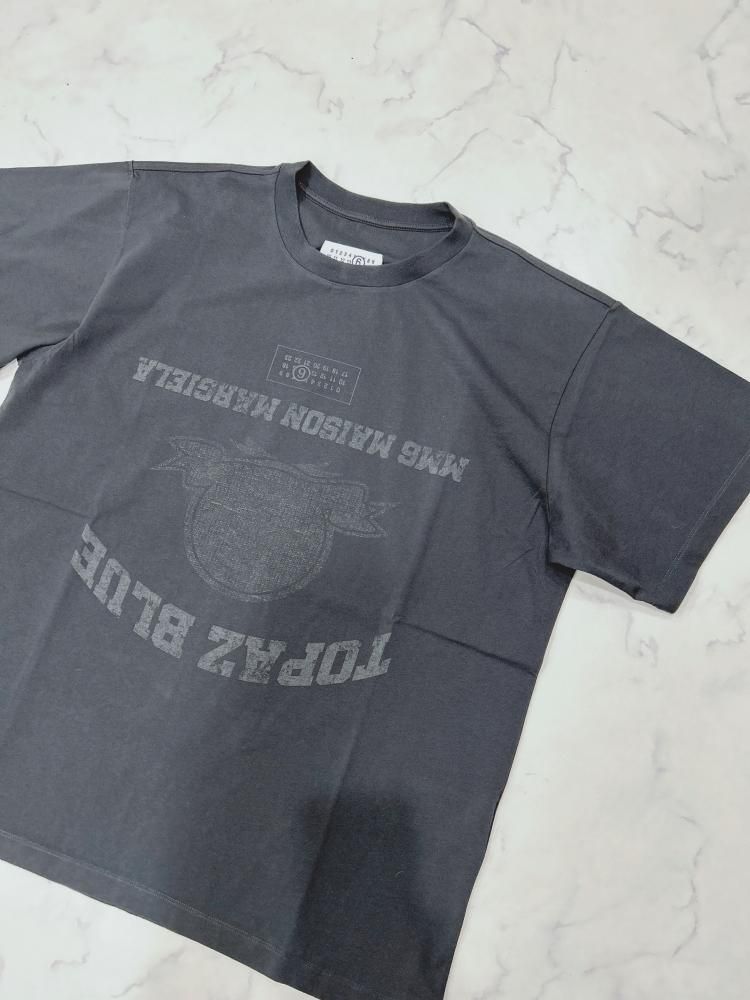 【Blue Bird】MM6 Maison Margiela Ｔシャツ MM6 Maison Margiela Logo Tee Blue Grey | thewebster | REVERSIBLE