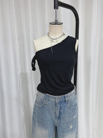 Determ One Shoulder Rope Tank Top ǥ    󥯥ȥå