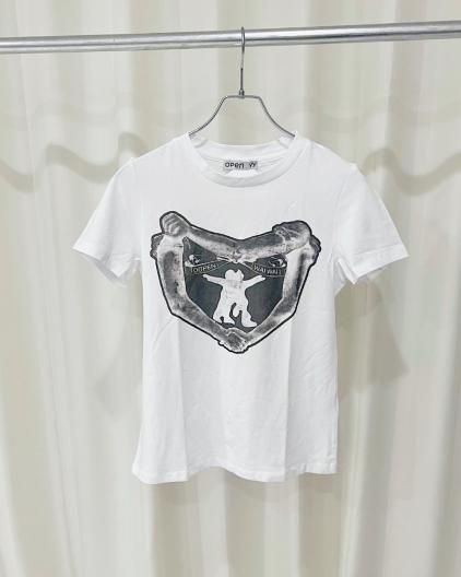 OPEN YY YY HUG&HEART T-SHIRT オープンワイワイ ハグ＆ハートTシャツ