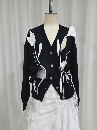 RIV NOBUHIKO RAMM FLOWER KNIT CARDIGAN ֥Υ֥ҥ ե ˥å ǥ