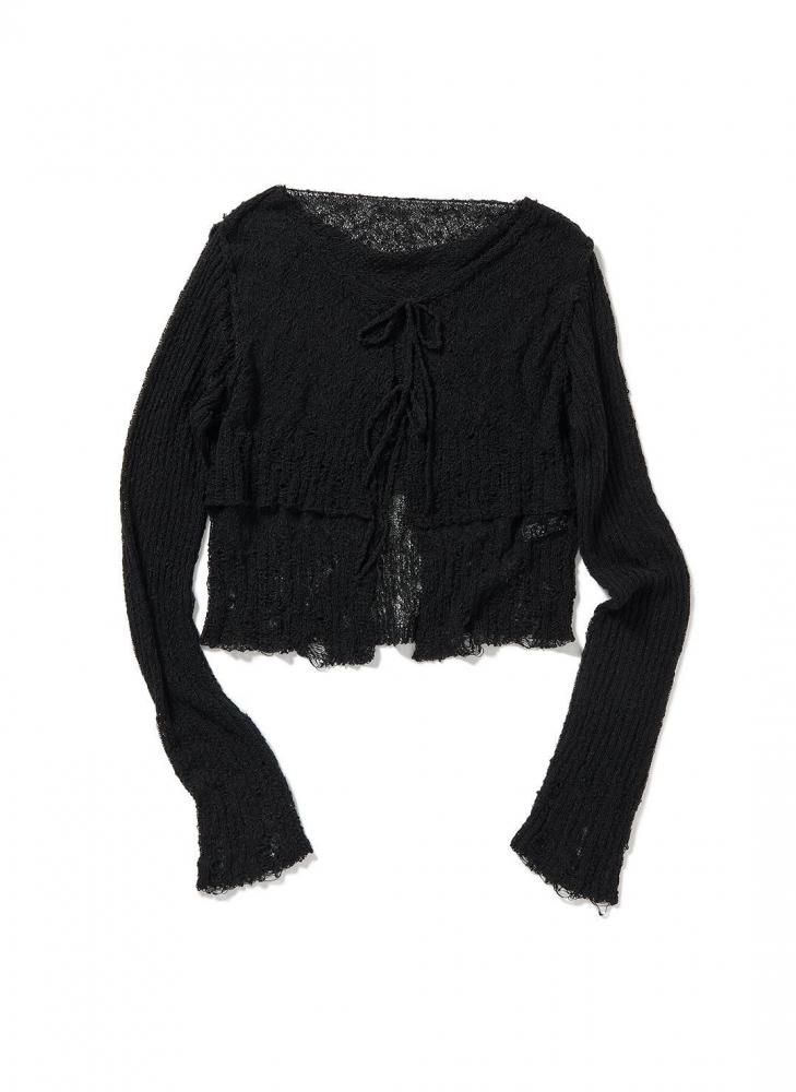 PERVERZE Double Sheer Cardigan パーバーズ ダブルシアー
