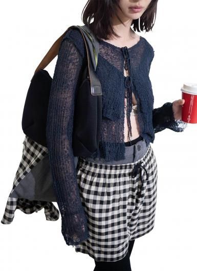 PERVERZE Double Sheer Cardigan パーバーズ ダブルシアー カーディガン
