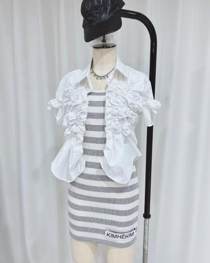 AR Shirring BLOUSE  㡼 ֥饦