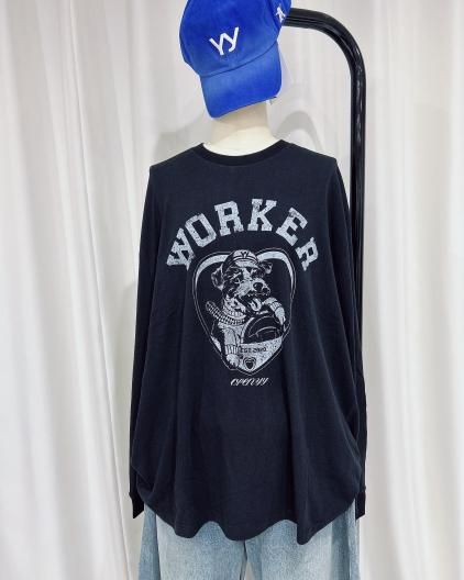 OPEN YY WORKER PET CLUB LONG SLEEVE ץ磻磻 ڥåȥ T