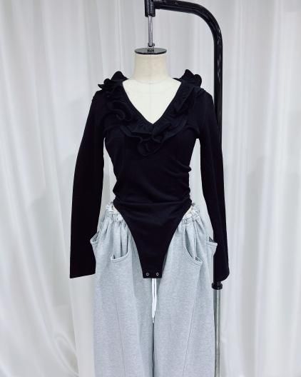 OPEN YY RUFFLE BODYSUIT ץ磻磻 åե ܥǥ