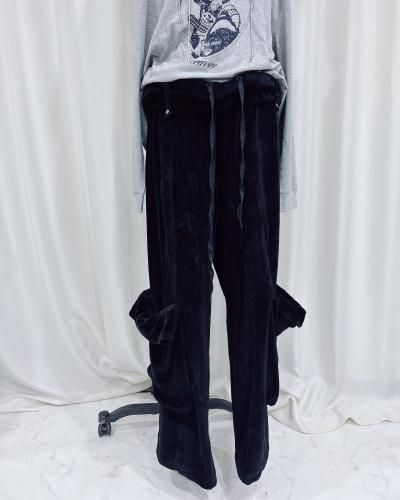 【open yy】the open product ロールウエストカーゴパンツ OPEN YYのブラック ウォッシュド ロール カーゴパンツがセール中
