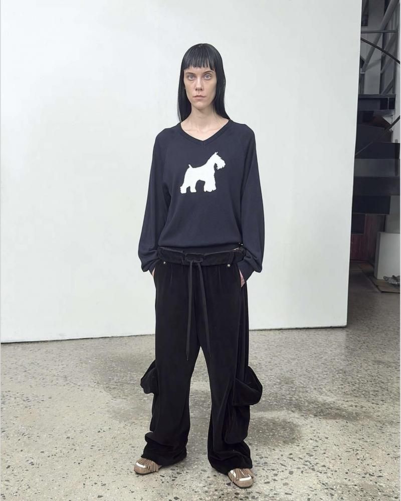【open yy】the open product ロールウエストカーゴパンツ OPEN YY: ベージュ ロールウエスト ベロア カーゴパンツ