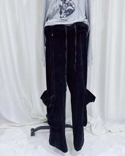 OPEN YY ROLLED WAIST VELOUR CARGO PANTS  ץ磻磻   ٥  ѥ
