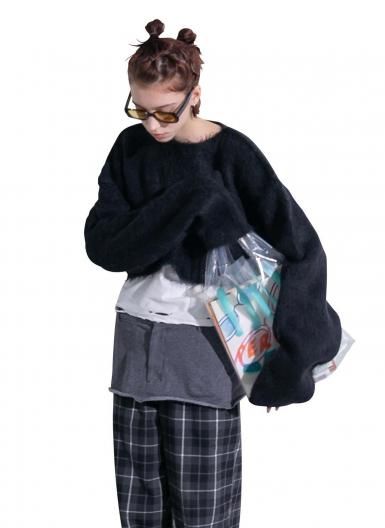 PERVERZE Wide Knit Top and Scarf ѡС 磻 ˥å ȥå  