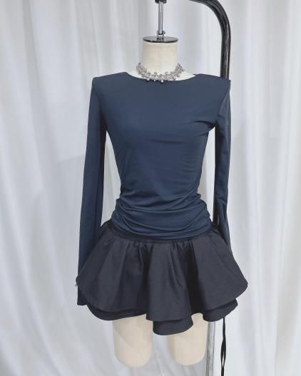 YUUNA ICHIKAWA Shoulder Pad Long Sleeve Tops 楦ʥ ѥå 󥰥꡼ ȥåץ