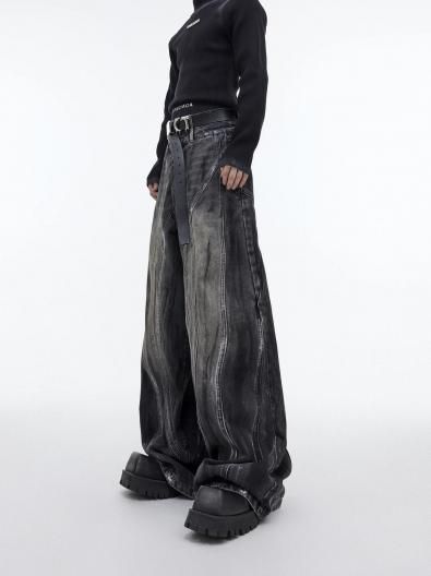 ArguE CulturE Flared Distressed Denim 塼㡼 ե쥢 ǥȥ쥹 ǥ˥