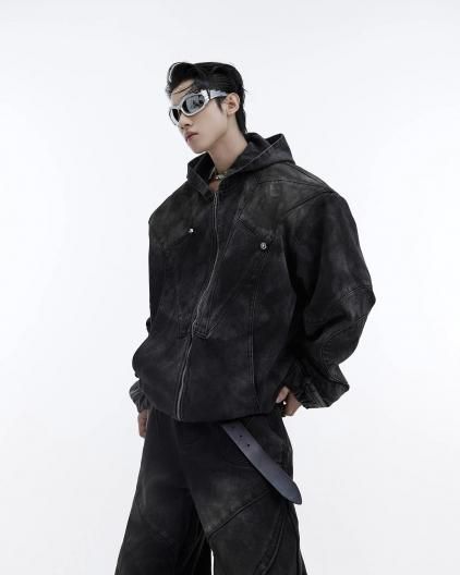 ArguE CulturE Shoulder Pads Distressed Denim Jacket 塼㡼 ѥå ǥȥ쥹 ǥ˥ॸ㥱å