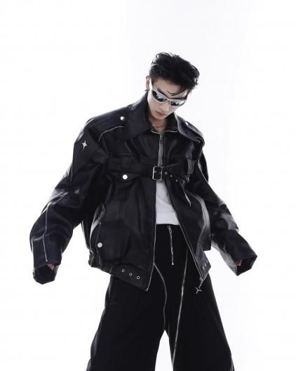 ArguE CulturE Zipper Belted Leather Jacket 塼㡼 ٥ƥå 쥶 㥱å