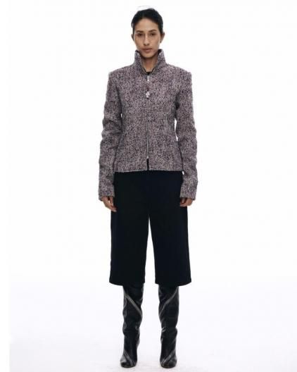 JOHN Tweed Herringbone Zip Sweater  ĥ إܡ åץ