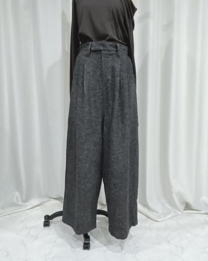 JOHN Wool Pleat Trousers   ץ꡼ ȥ饦