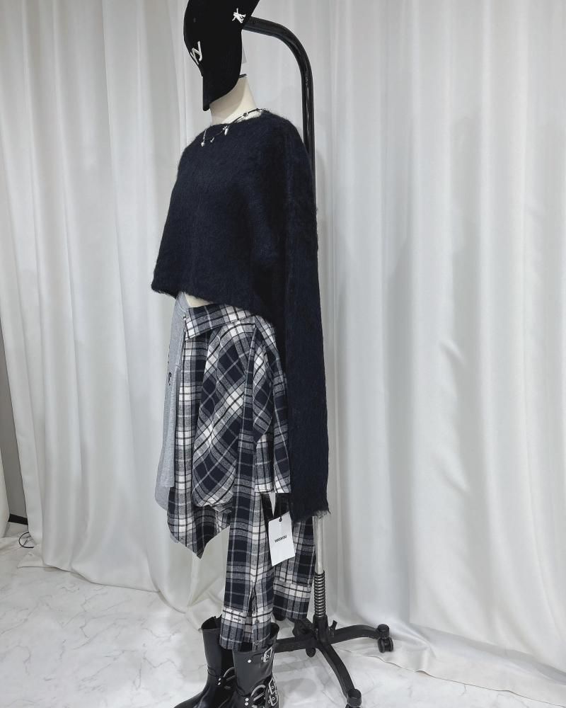 【PINKPARKS】WARDEN EDGEアシメレイヤードスカートセット WARDEN EDGE patch wark Skirt ウォーデンエッジ パッチワーク