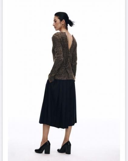 JOHN V-Neck Split Front Knit Top  Vͥå ץåȥե ˥åȥȥå