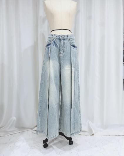 AR TUCK WIDE WASH DENIM  å磻