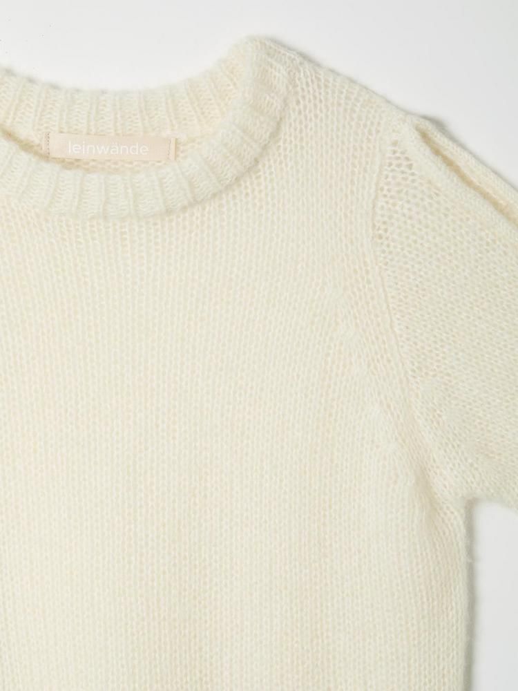 leinwande フリンジ付き ケーブルニット AZUL BY MOUSSY ニット FRINGE CABLE KNIT TOPS/フリンジ