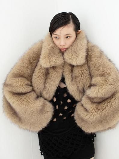 ڽLEINWANDE Egg Fur Coat  饤 å ե 