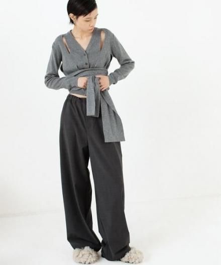 LEINWANDE Ribbon Tie Cardigan 饤 ܥ  ǥ