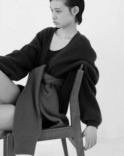 LEINWANDE Sleeve Tie Wool Gown 饤 ꡼֥ 륬