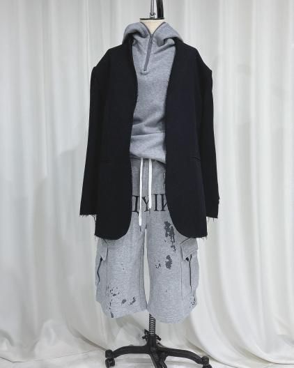 JOHN Raw Edge Collarless Blazer å顼쥹֥쥶 㥱å
