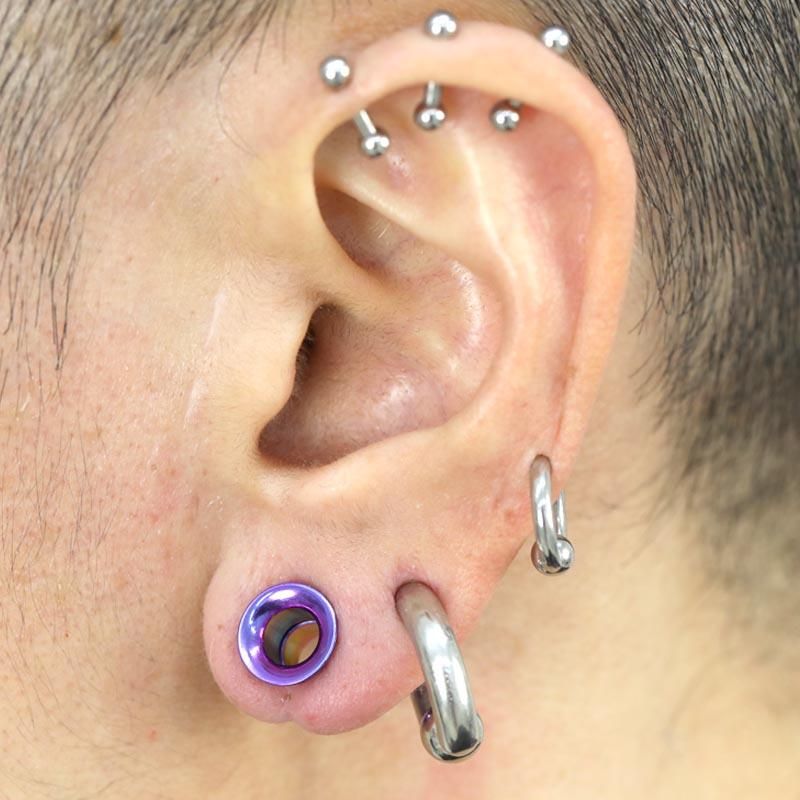 ボディピアス 2G メタルカラーインターナルスレッドダブルフレア