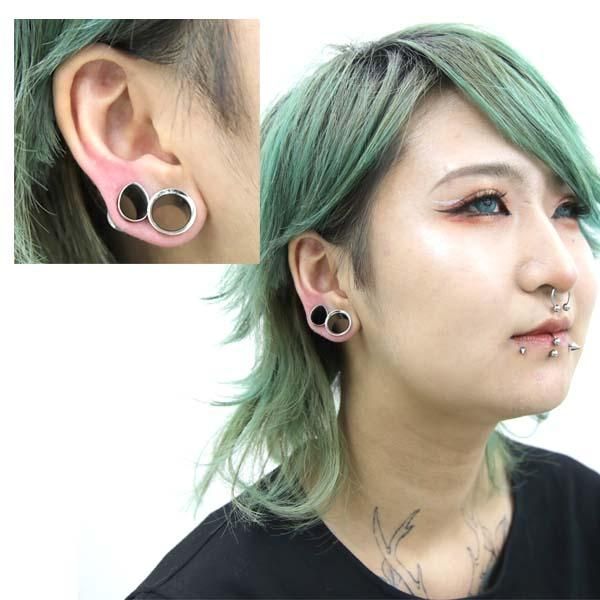 ボディピアス 2G～16mm ティアドロップダブルフレアアイレット