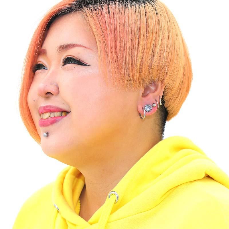 ボディピアス 0G 00G キュービックジルコニア ステンレスハート