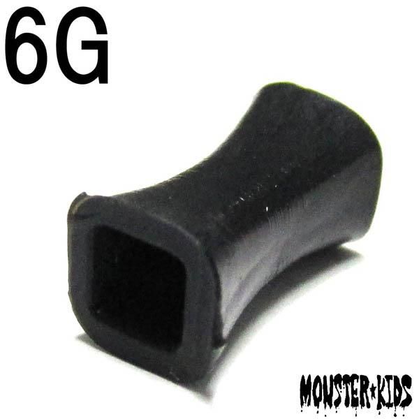 ボディピアス スクエア(四角:正方形) シリコンソリッドダブルフレアアイレット 【6G(4.0mm)】 BPDF-15-06G
