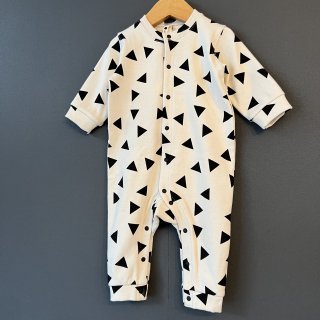  arkakama BASIC : SPD  BABY COVERALL ( IVORY x BLACK)     