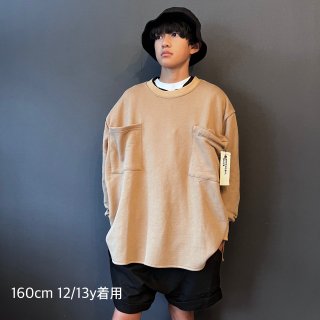 <img class='new_mark_img1' src='https://img.shop-pro.jp/img/new/icons16.gif' style='border:none;display:inline;margin:0px;padding:0px;width:auto;' />[ 30%OFF ]  TuNO 23AW  :  裏毛 WIDE LS Sweartshirt (BEIGE)
