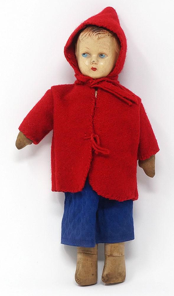 蔵出し　ヴィンテージ　赤い服の可愛い人形 赤い服の女の子の人形 - Guignol [ギニョール] web shop