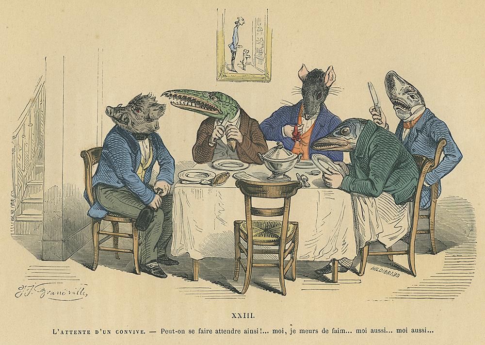 J・J・グランヴィル『現代版変身譚 改訂新版』フランス/1869年 J・J・グランヴィル『現代版変身譚 改訂新版』フランス/1869年