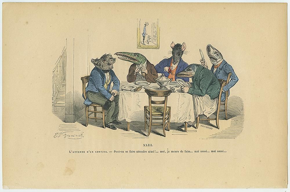 J・J・グランヴィル『現代版変身譚 改訂新版』フランス/1869年 J・J・グランヴィル『現代版変身譚 改訂新版』フランス/1869年