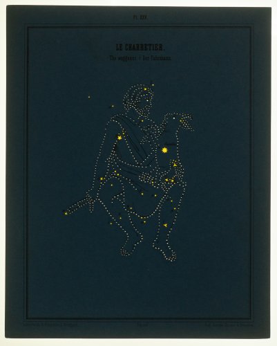 透過光式星座図版「ぎょしゃ座」 1855年頃