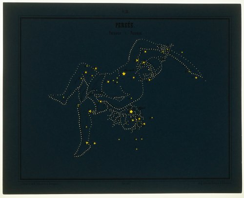 透過光式星座図版「ペルセウス座」 1855年頃