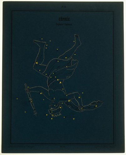 透過光式星座図版「ケフェウス座」 1855年頃