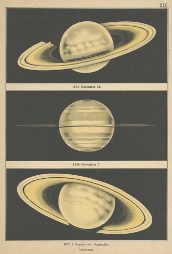 天文図版「土星」（スウェーデン 1889年）